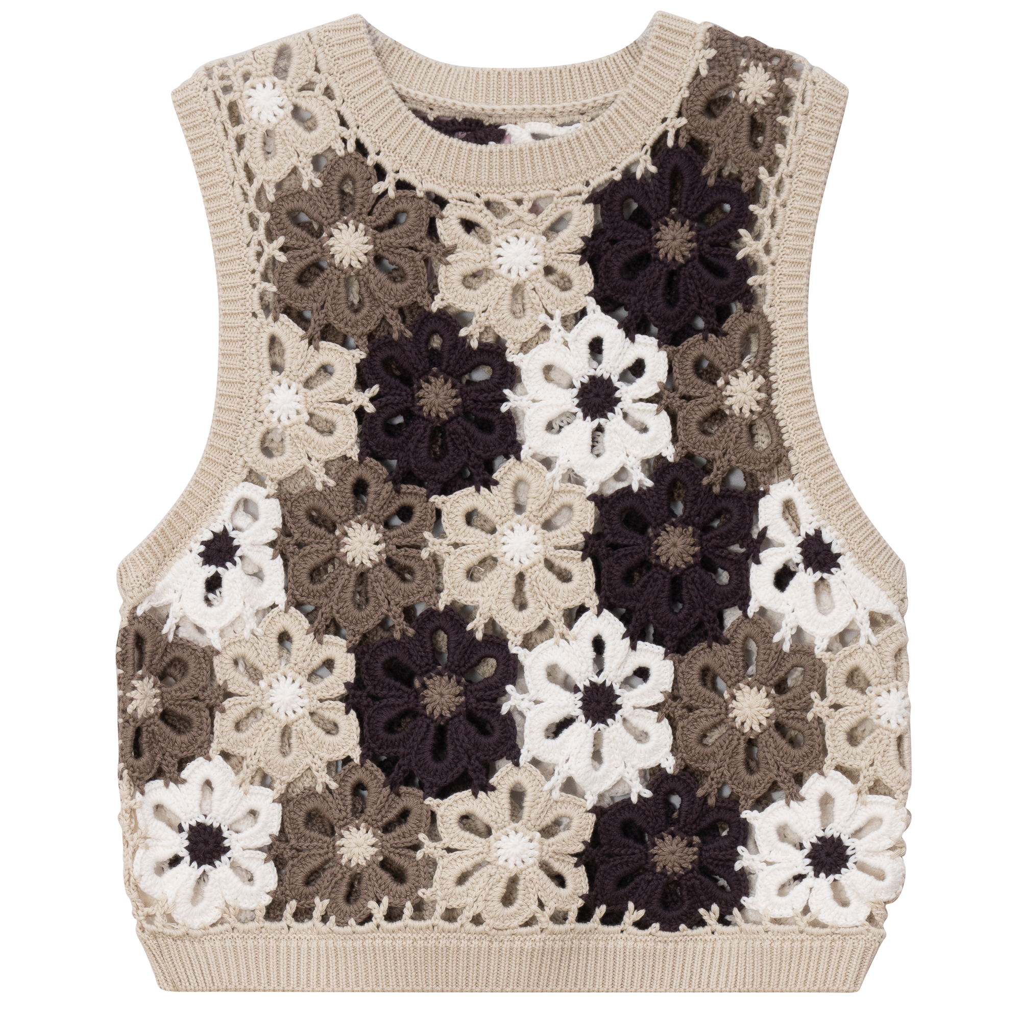 Floral Crochet Vest
