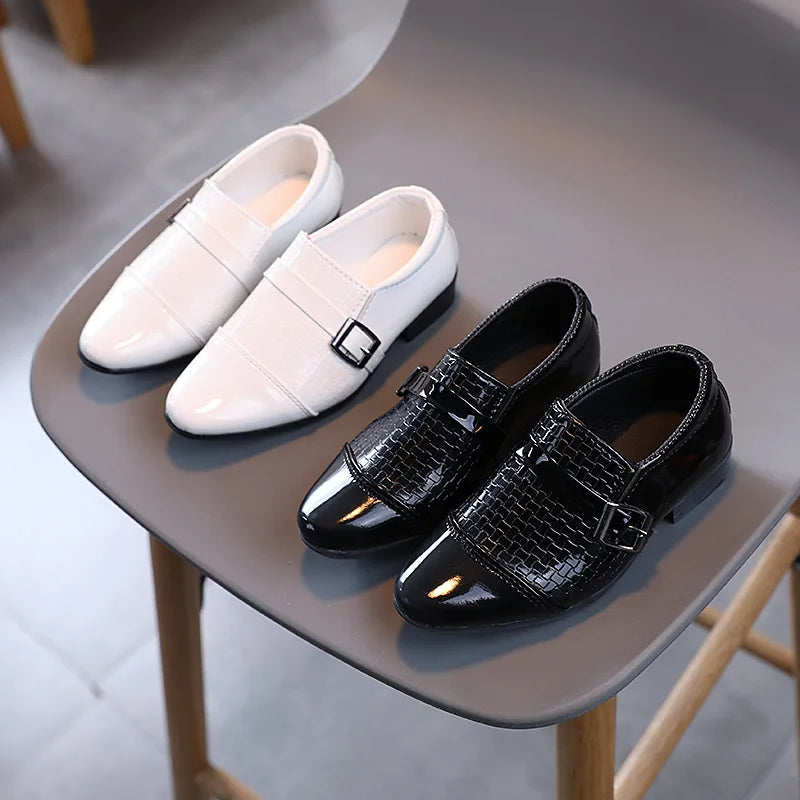 Kids Patent Leather Oxford School Shoes – Girls & Boys Toddler Dress & Party Flats