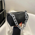 Allover Rhinestone Bucket Bag | Glitter Chain Prom Purse & Women's Mini Crossbody Bag (Sparkling Evening Handbag)