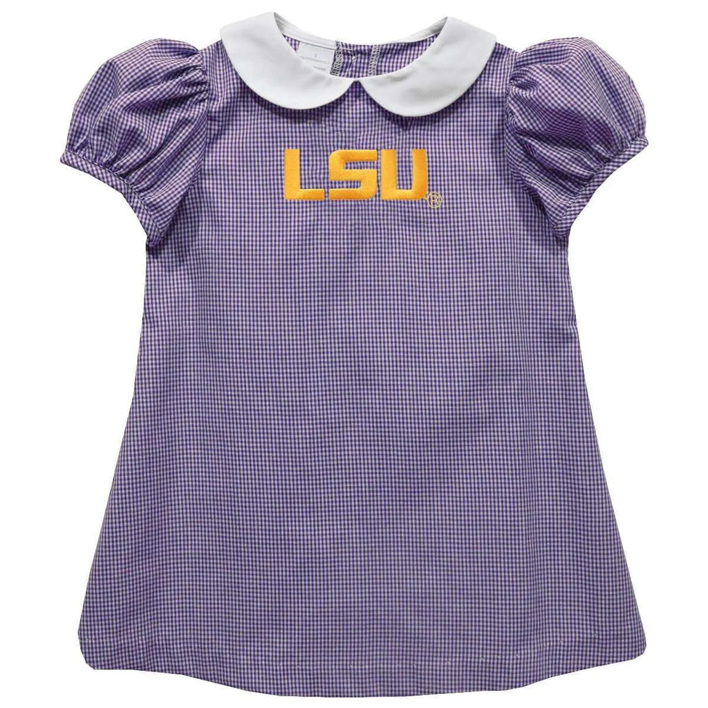 Vive La Fete - LSU Tigers Embroidered Purple A Line Dress Eleanor