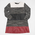 Multi Fabric Color Block Dress