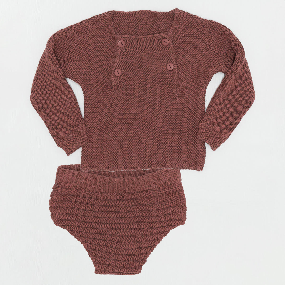 Contrast Knit 2pc