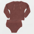 Contrast Knit 2pc