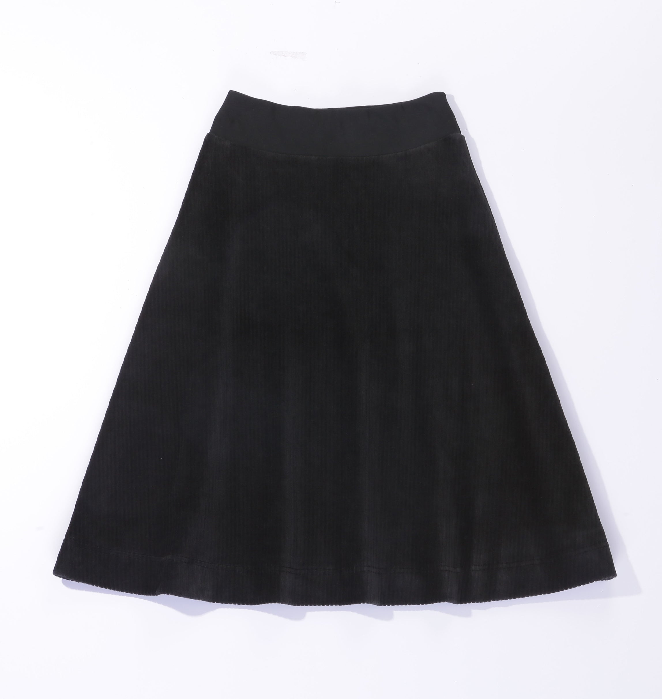 Ribbed Velour Tiered Short Skirt