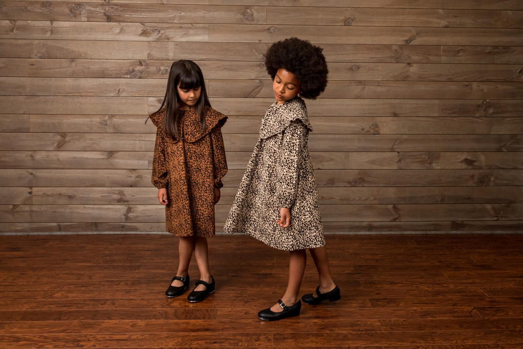 Lepord Print Corduroy Dress