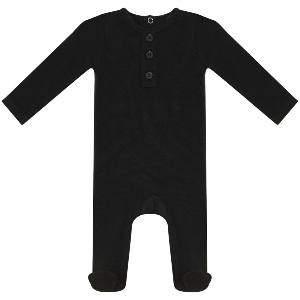 Rib Basic Henley Onesie