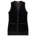 Midi Velour Vest Cardigan