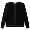 Velour Round Neck Cardigan