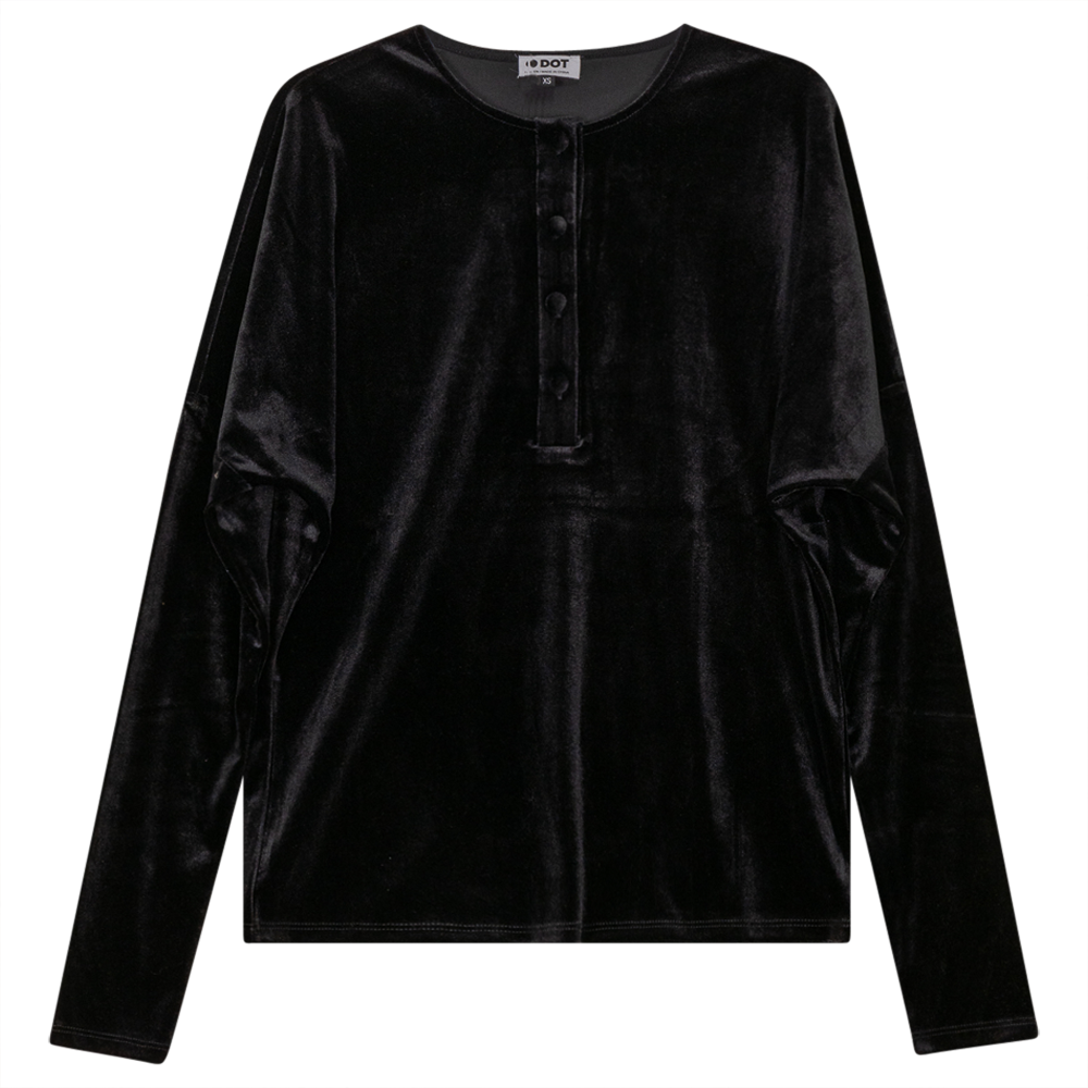 Velour Henley Top