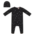 Star Print Onesie With Hat