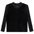 Combo Rib And Cotton Velour Top