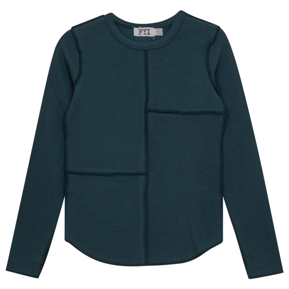 Asymmetric Cuts Waffle Top