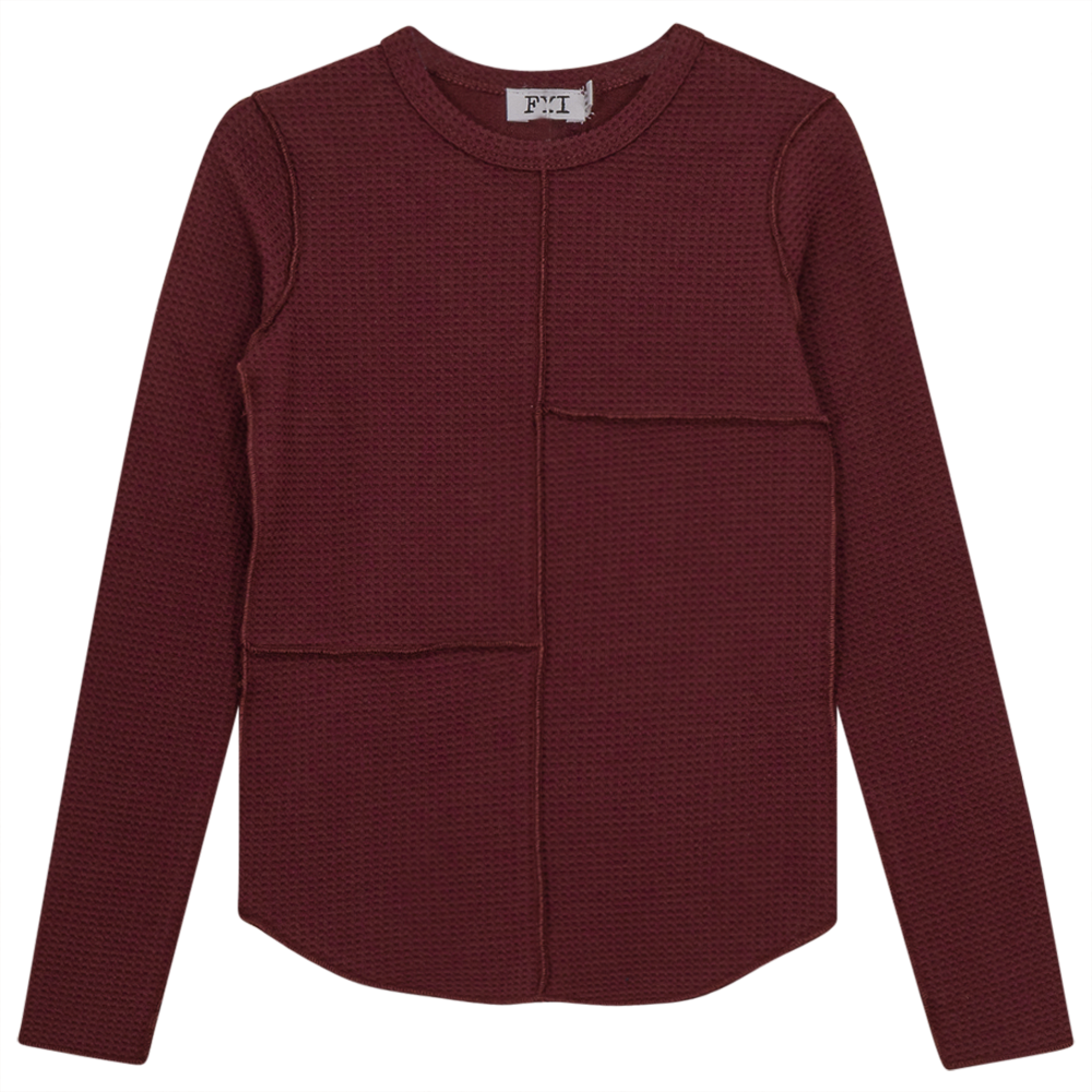 Asymmetric Cuts Waffle Top