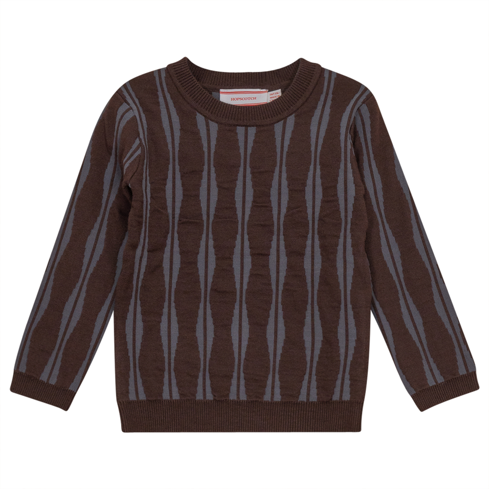 Knitted Wave Crewneck Sweater