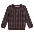 Knitted Wave Crewneck Sweater