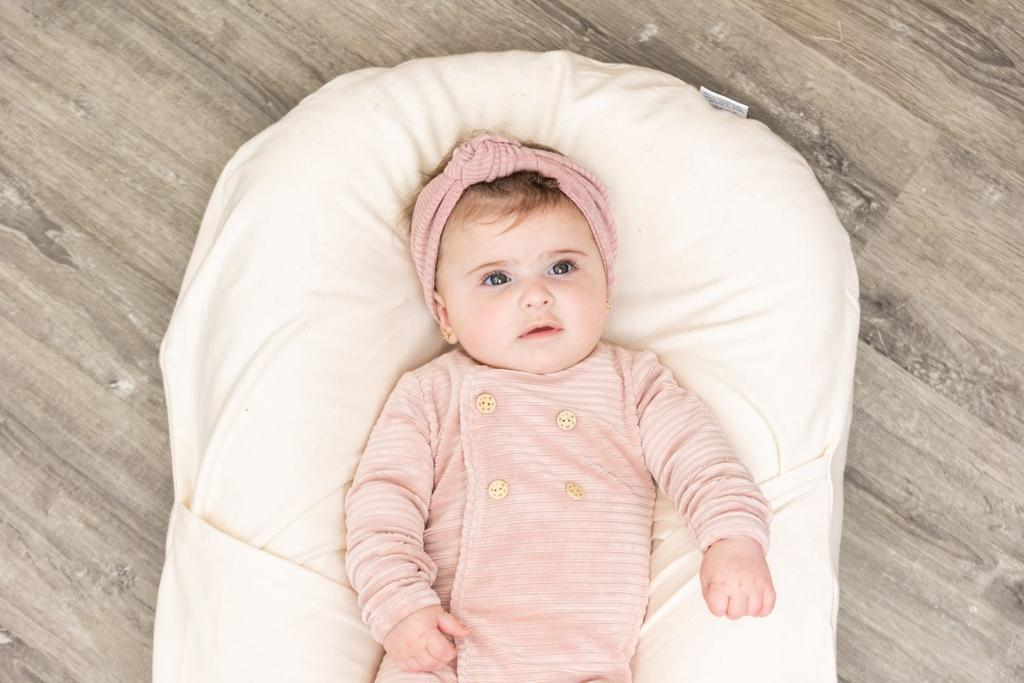 Double Press Look Rib Velour Onesie