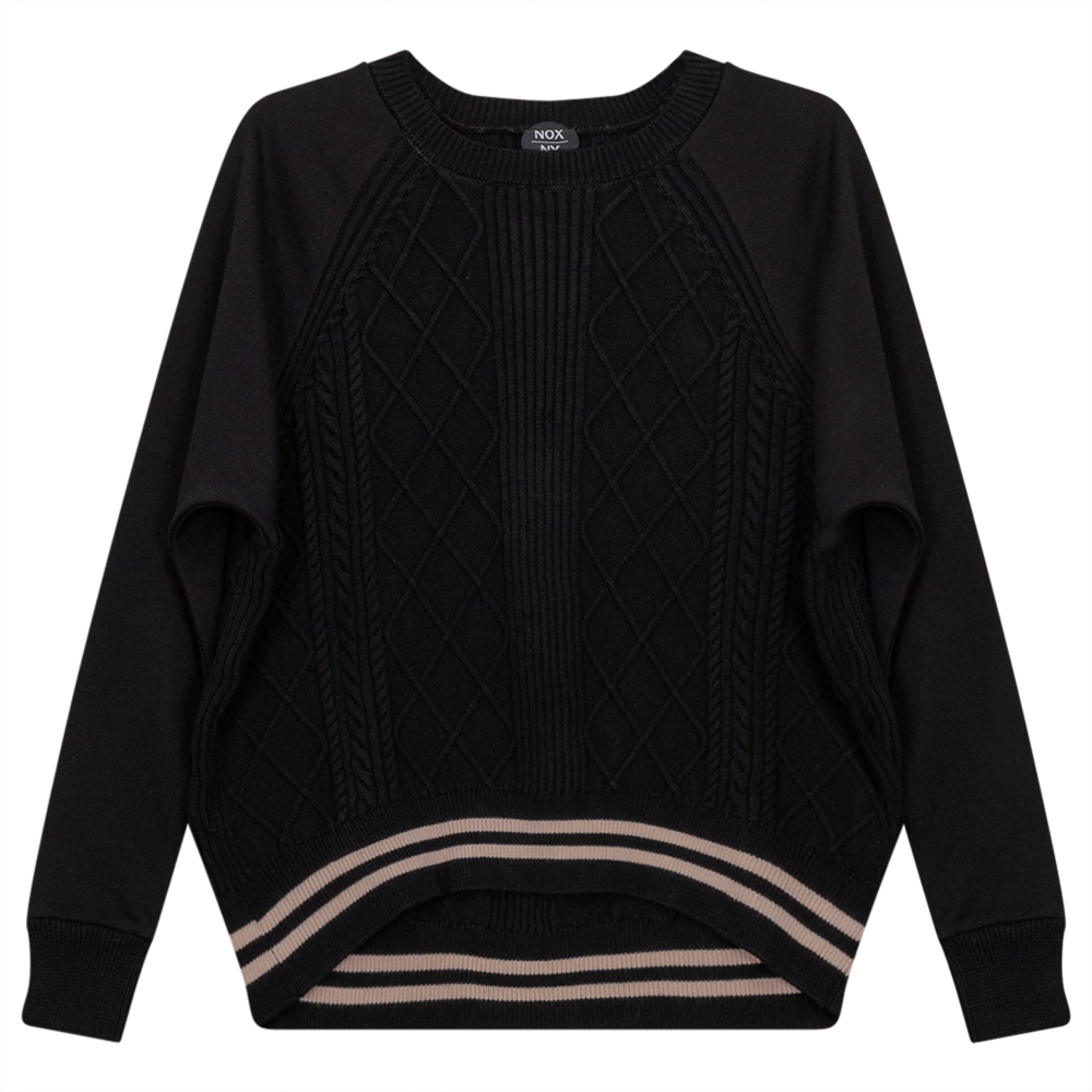 Crew Neck Raglan Sleeve Top