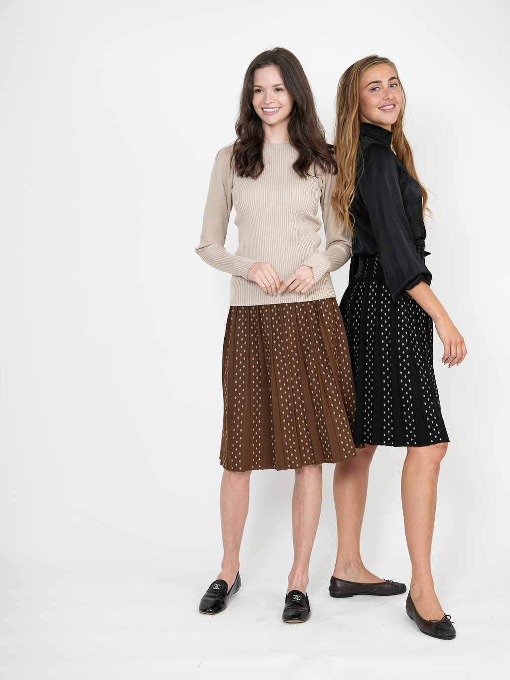 Rib Knit Top With Puff Sleeves