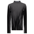 Knit Rib Funnel Neck Top