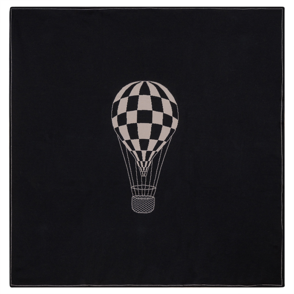 Knit Checkered Hot Air Balloon Blanket