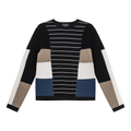 Striped Color Blocked Knit Sweater