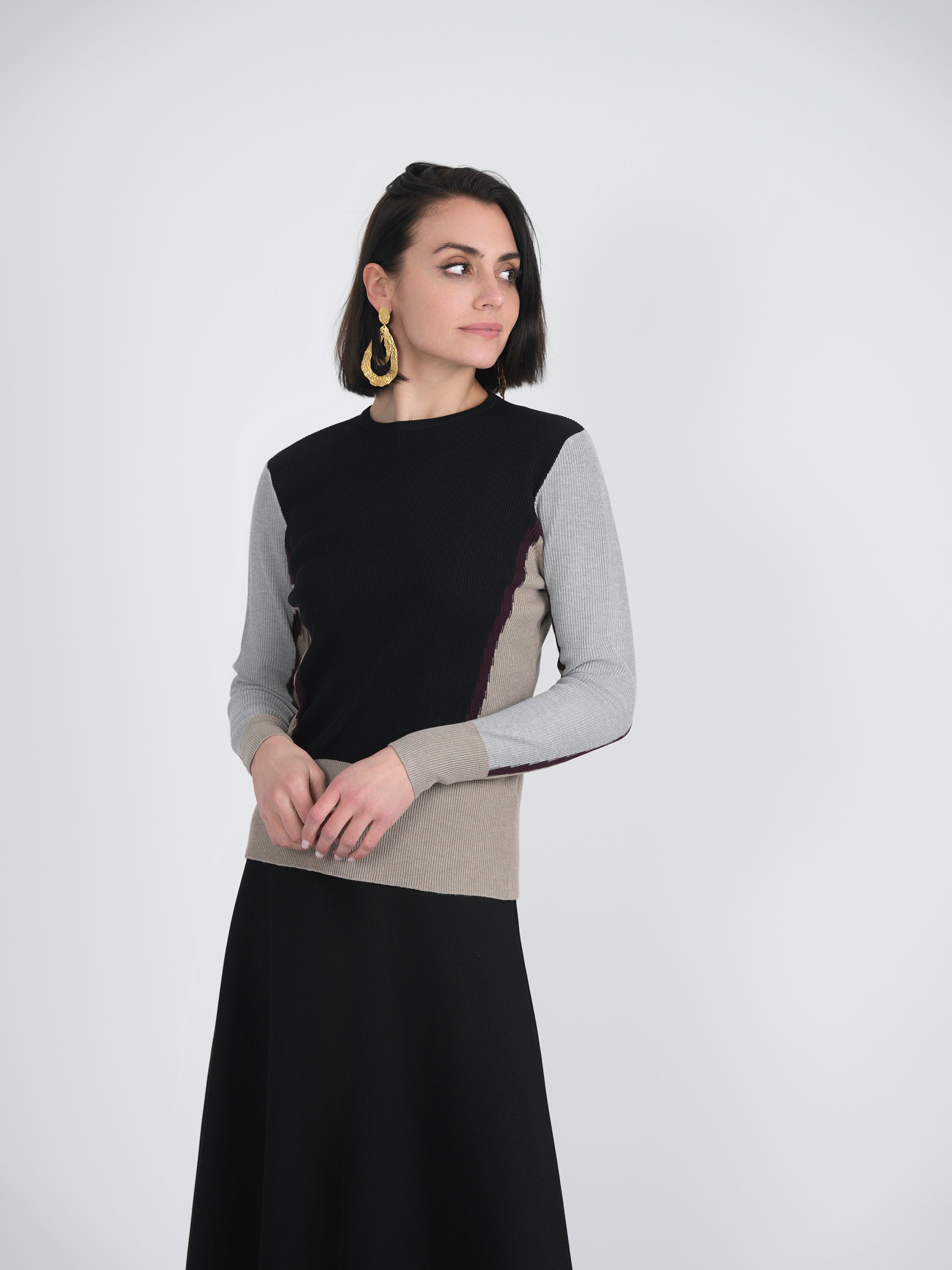 Color Blocked Sweater