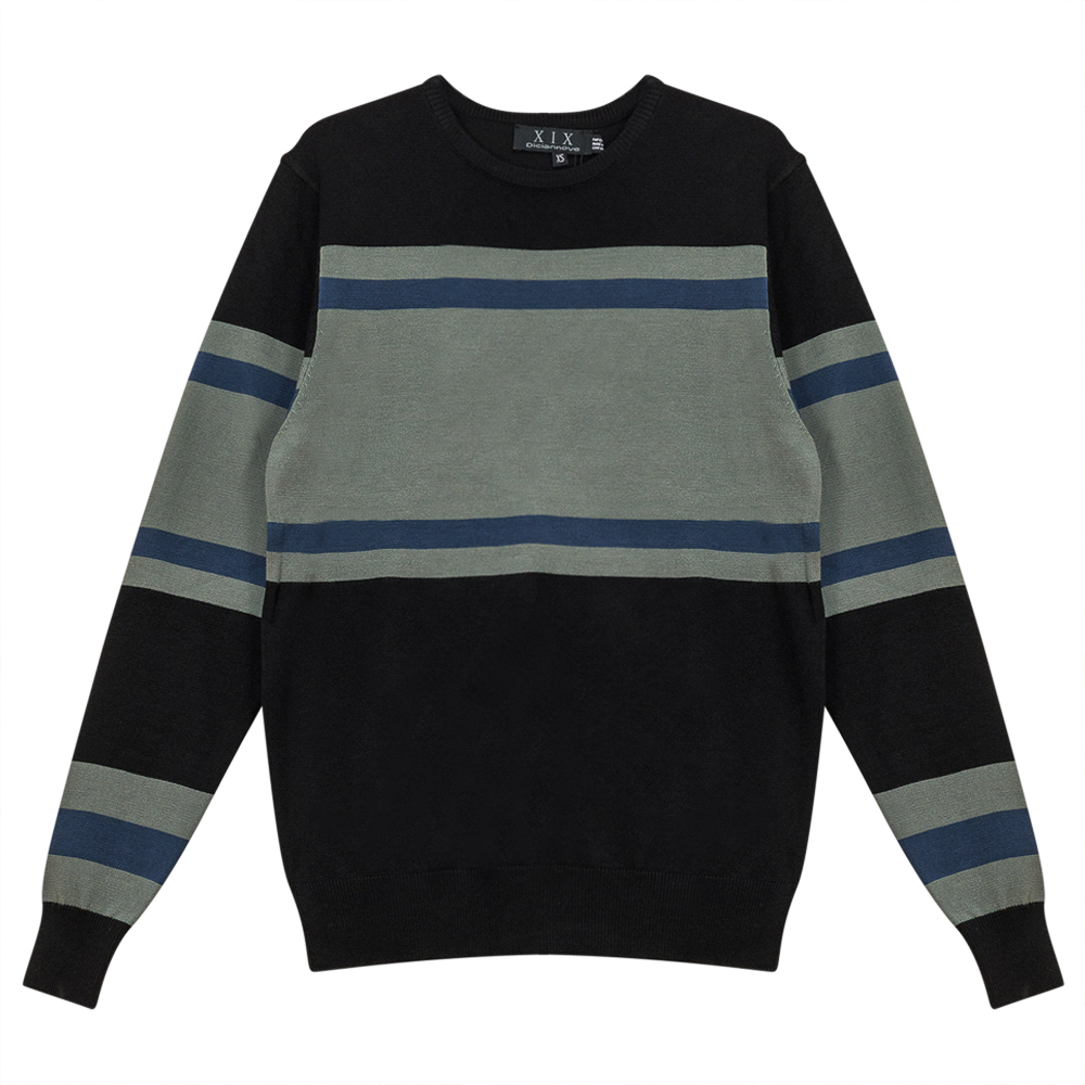 Color Blocked Stripped Sweater