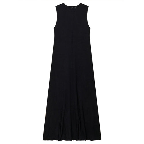 A Line Ribbed Knit Maxi Jumper
