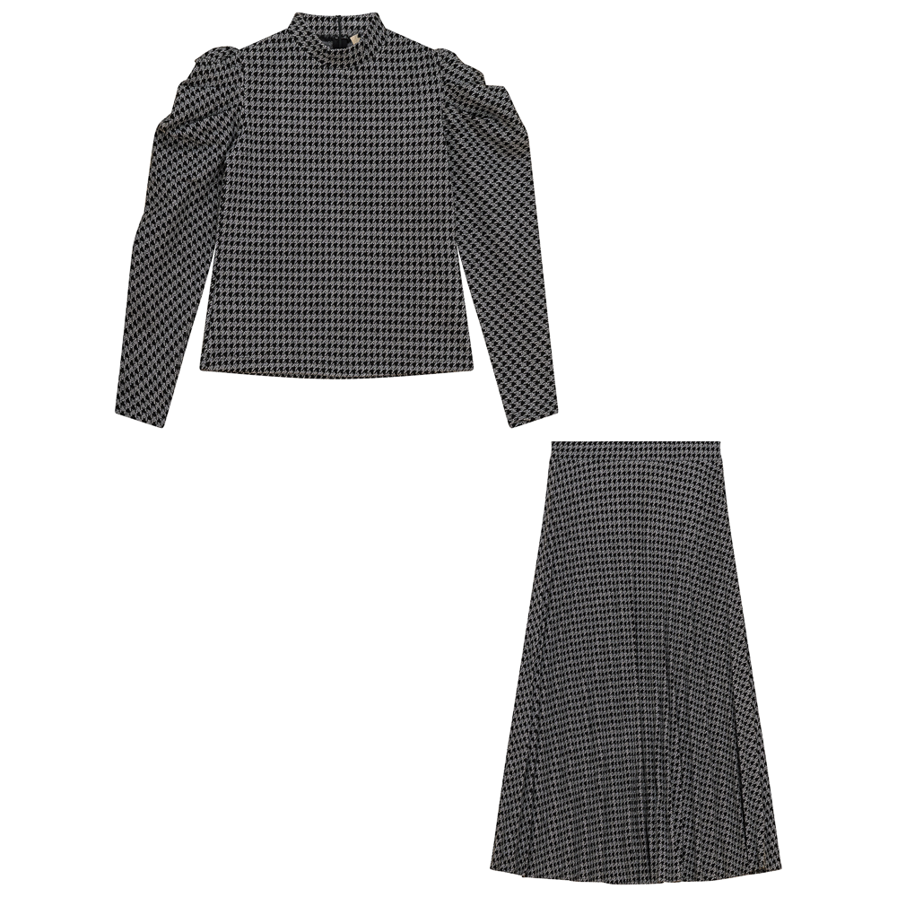 Knit Hound Tooth 2 PC Set