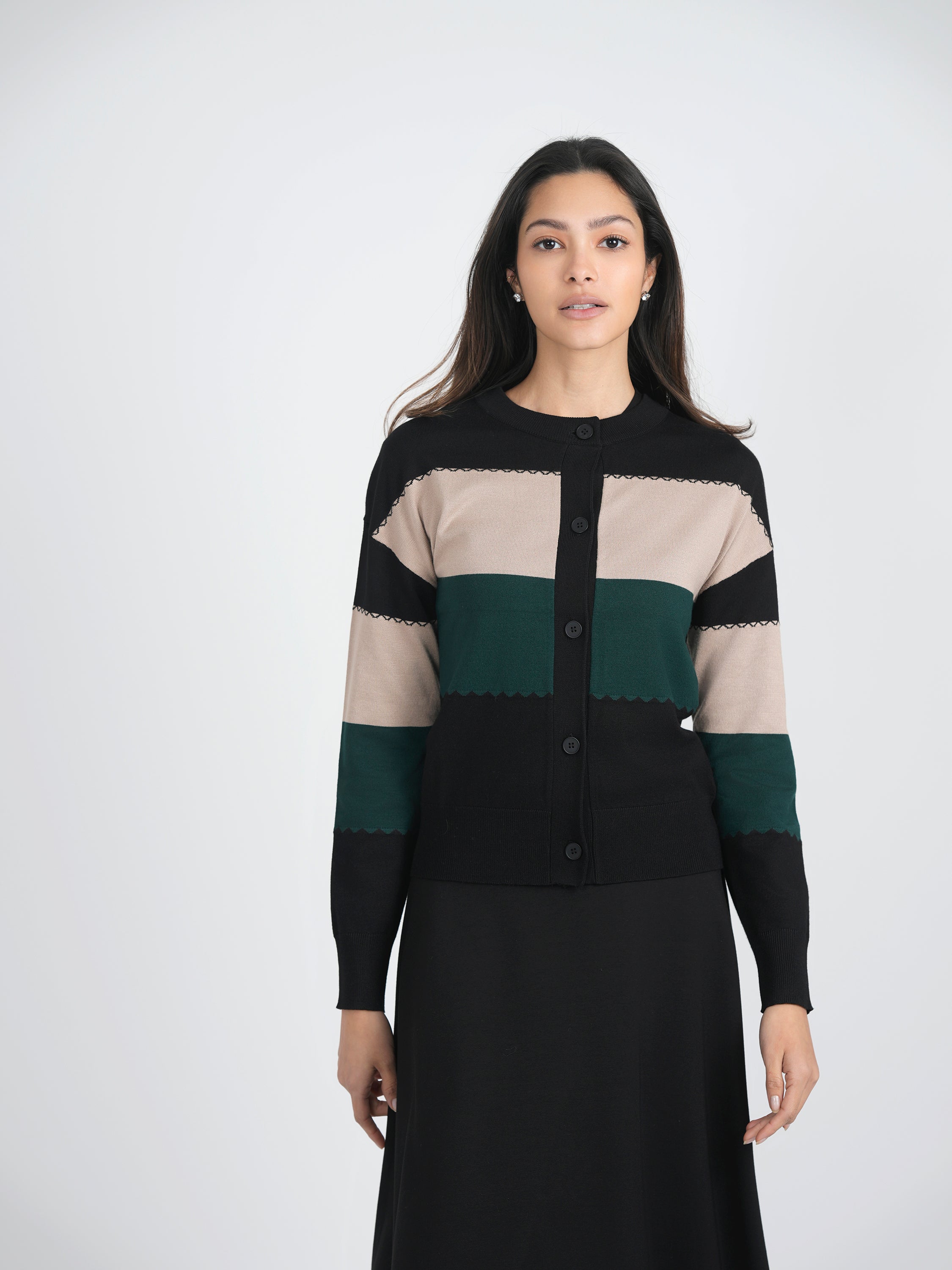 Striped Knit Cardigan