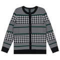 Hounstooth Combo Knit Cardigan