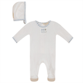 Velour Onesie with Bonnet