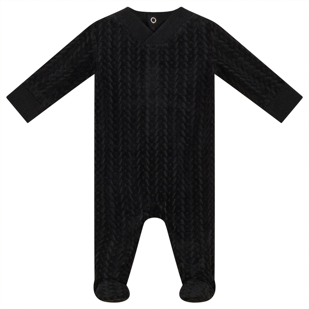 V-Neck Velour Onesie