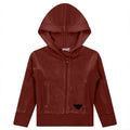 Velour Hoody Cardigan