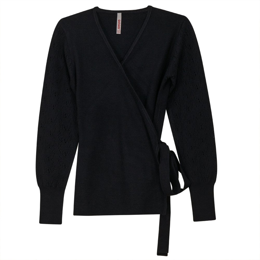 Square Knit Wrap Top