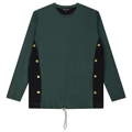 Knit Shirting Combo Bungee Top
