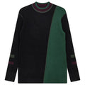 Maternity Ribbed Color Blocked Knit Sweater