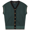 Maternity Herringbone Design Vest Cardigan