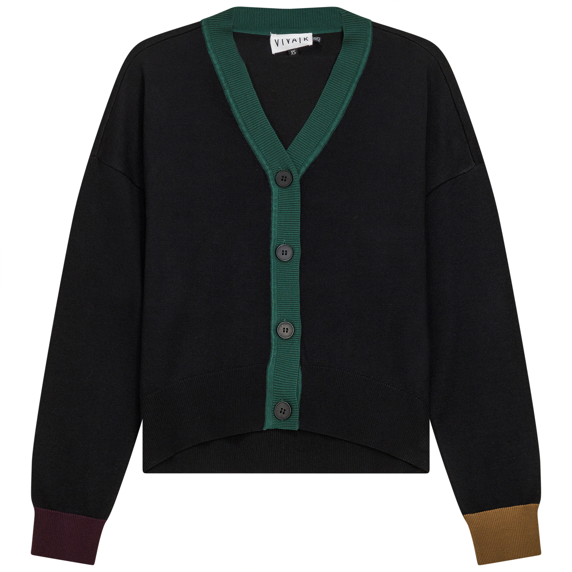 Color Blocked Cropped Cardigan