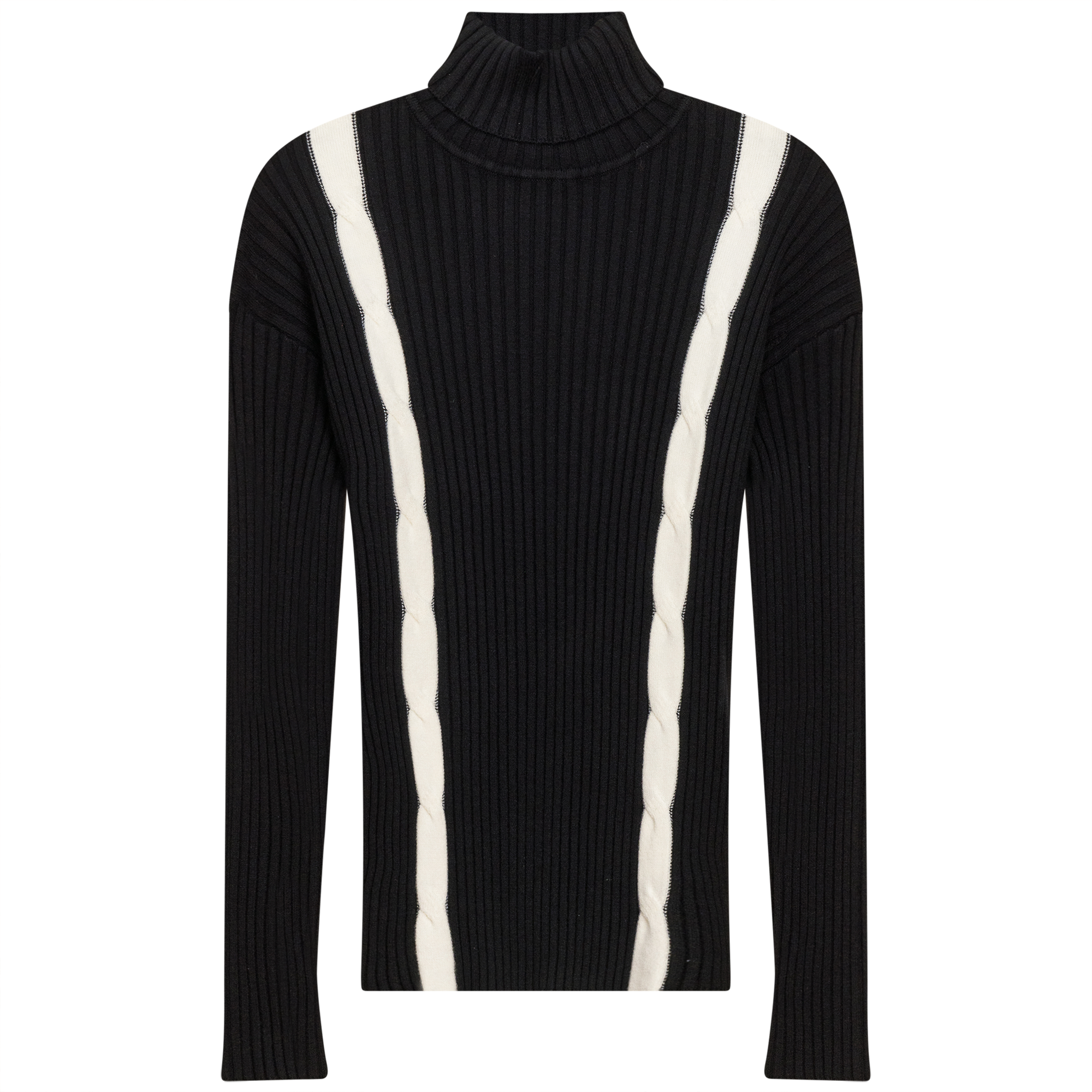 Knit Turtle Neck Cable Top