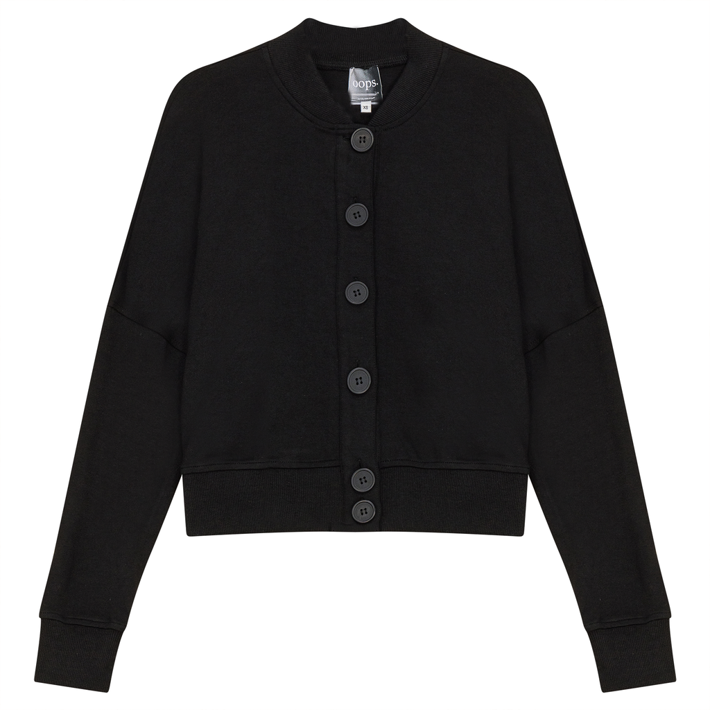 Cropped Sweatshirt Cardigan