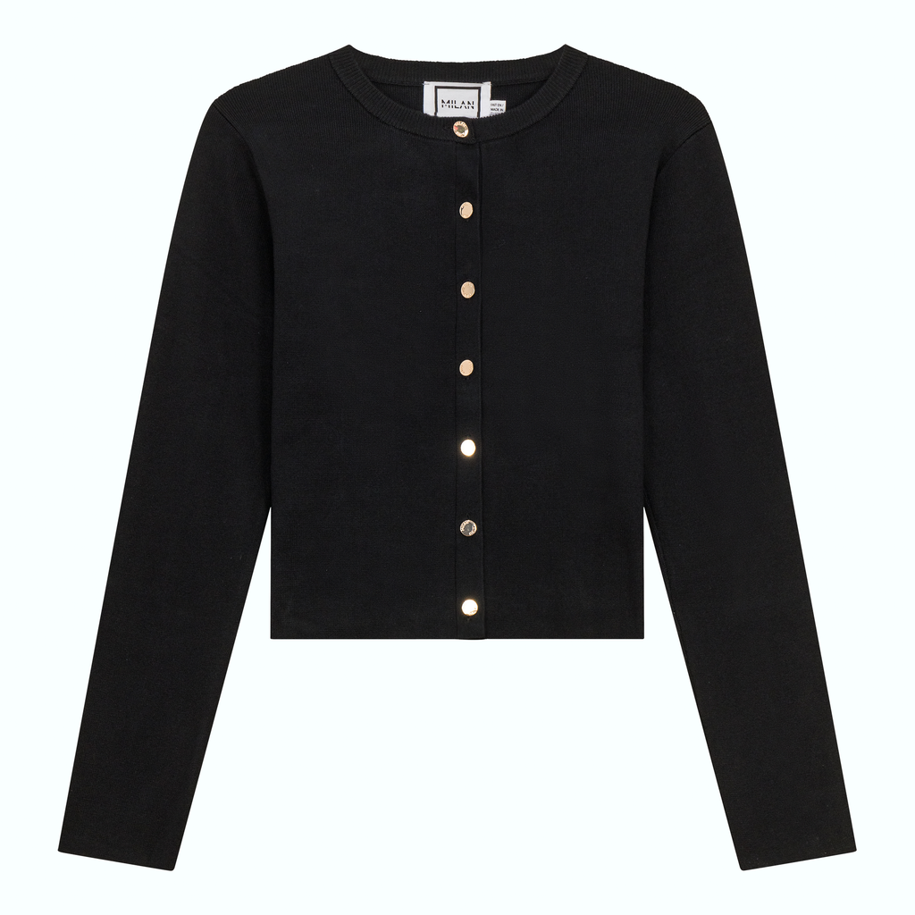 Cropped Knit Cardigan