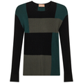 Color Blocked Rib Combo Sweater