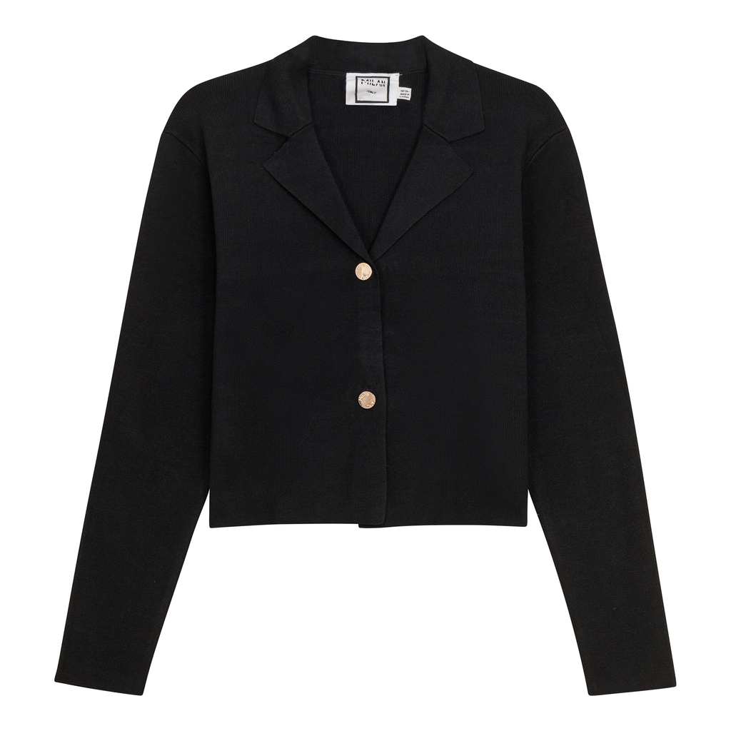 Cropped Knit Blazer