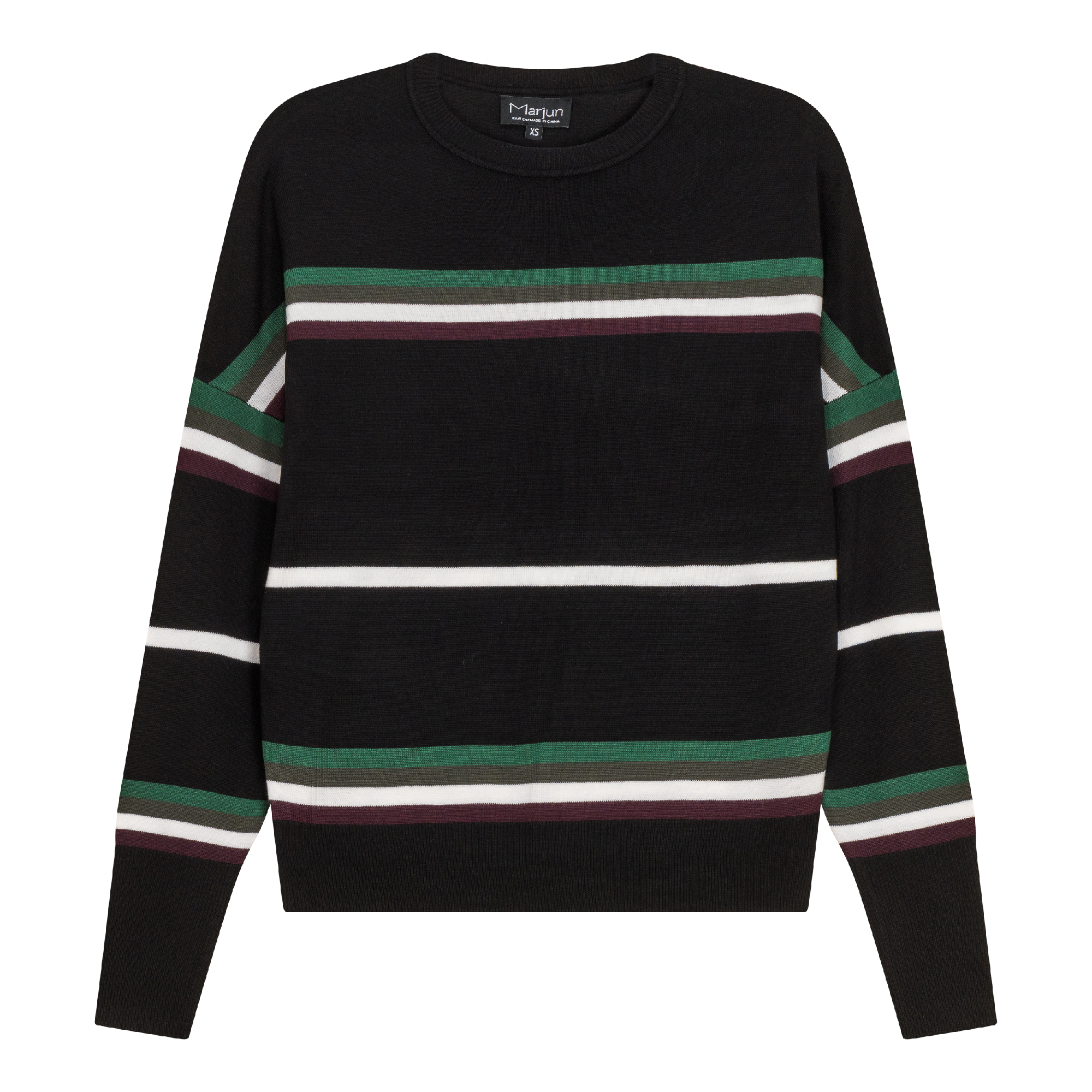 Striped Drop Shoulder Knit Sweater