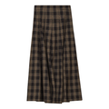 Paneled Midi Plaid Skirt