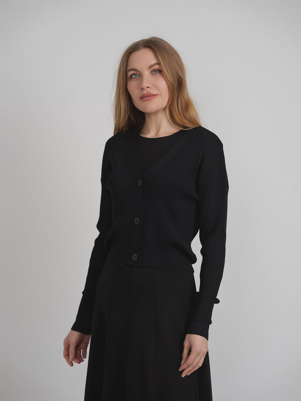 Cropped Drop Shoulder Sweater