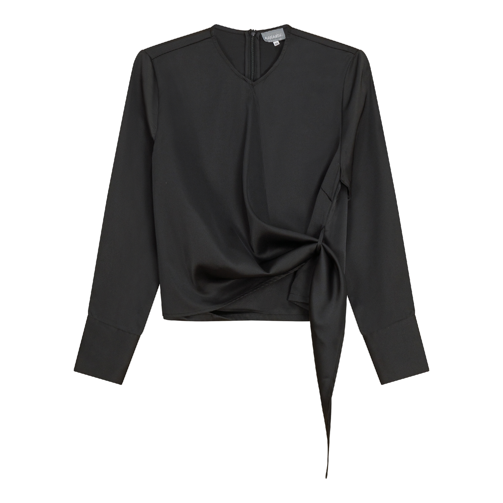 Satin Wrap Blouse