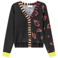 Contrast Printed Cardigan