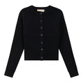 Cropped Ribbed Knit Cardigan